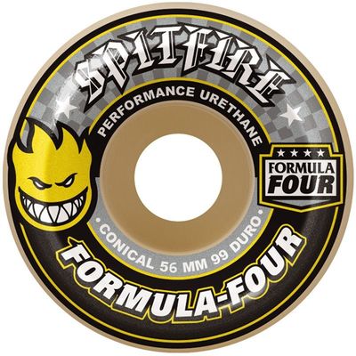 Spitfire Formula Four Conical Wheels Yellow 99D 56mm