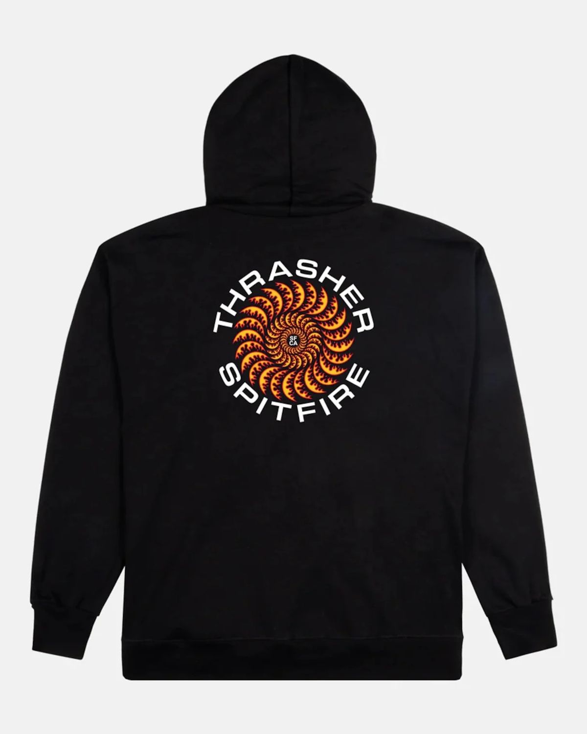 THRASHER X SPITFIRE CLASSIC SWIRL HOODIE BLACK, Maat: S