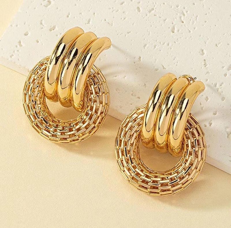 Gold Plated Mixed Style Classy Earring