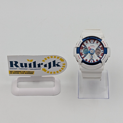 G-Shock Limited GA201-TR Tri color wit rood blauw - Nette staat