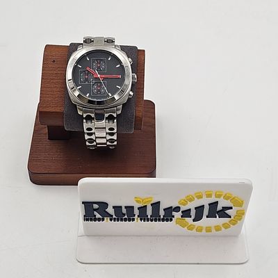 Fubu metal bracelet horloge rode accenten - Nette staat