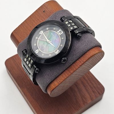 Enzo Tempo black pearl diamant dameshorloge - Zgan