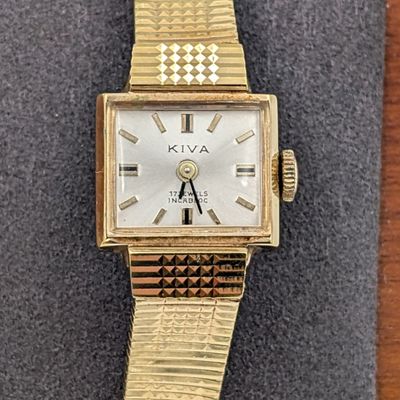 KIVA Gold plated ladies dameshorloge dress watch Vintage