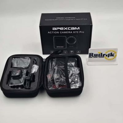 Apexcam Actiecamera 4K 30FPS 20MP dubbel touchscreen - Nieuw