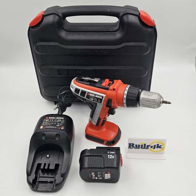 Black & Decker accuboormachine HP126F3 12V in koffer