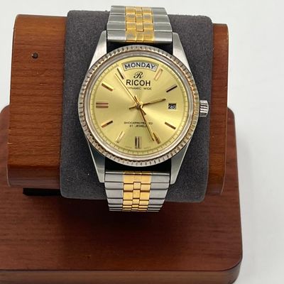 RICOH Vintage dress horloge goudkleur 21 jewels automatic