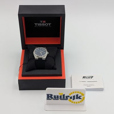 Tissot PRX 40mm Horloge - Dark blue rubber - Nieuw full set
