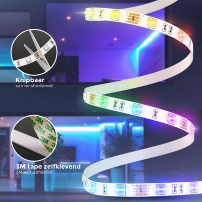 B.K. Licht RGB LED Strip 3 meter - Nieuw in doos