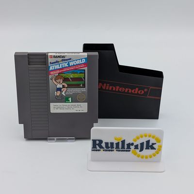 Bandai Family Fun Fitness Athletic World - Nintendo NES Game