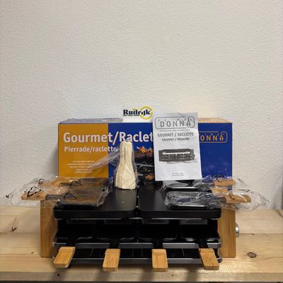 Prima Donna Gourmet-raclette bamboe 8 persoons - Nieuw