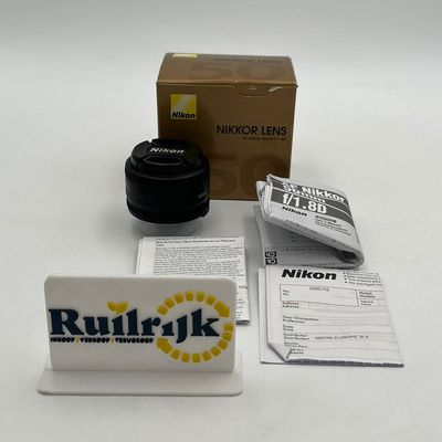 Nikon 50mm 1:1.8 D cameralens - Nieuwstaat compleet