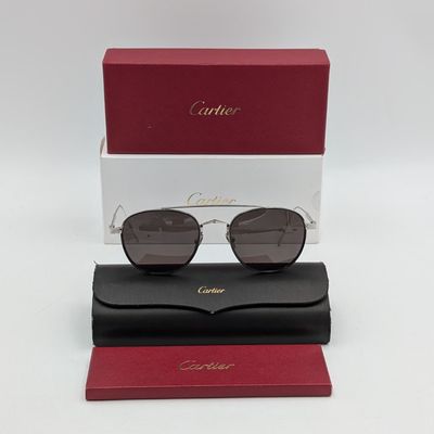 Cartier CT0251S Aviator zonnebril titanium - Cartier glazen
