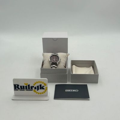 Seiko SBTQ045 Chronograaf horloge bordeaux - Nieuw in doos