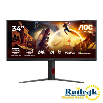 AOC Gaming CU34G4Z 34 inch Curved QHD 240Hz VA Monitor - NEW