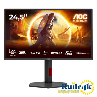 AOC Q25G4SR 25 inch QHD HDR IPS 300Hz Gaming Monitor - New
