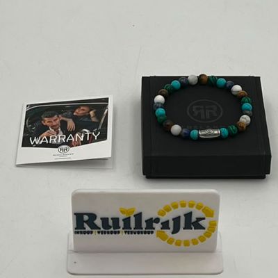 Rebel & Rose armband met kralen blauw groen wit - Nieuw