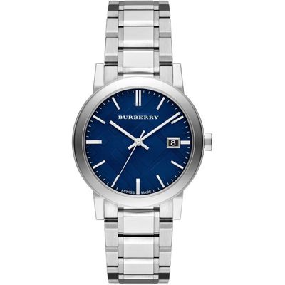 Burberry BU9031 Unisex The City Steel Blue Horloge - Nieuw
