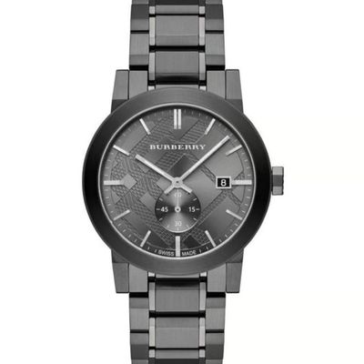 Burberry BU9902 The City Grey Chrono horloge - Nieuw