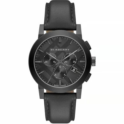 Burberry BU9364 The City Black Chrono Horloge - nieuw