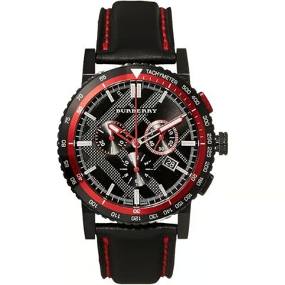 Burberry BU9803 The City Black Dial Chrono Horloge - Nieuw