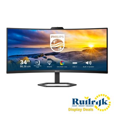 Philips 34E1C5600HE QHD 34 inch Curved Monitor Webcam USB C