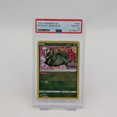Pokémon Radiant Venusaur 004/078 Pokemon Go - PSA 10
