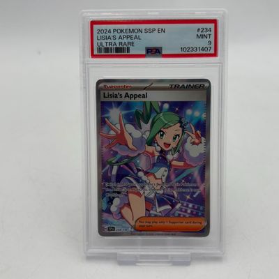 Lisia's Appeal Surging Sparks PSA 9 Pokemon kaart full art