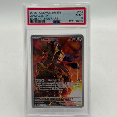 Zamazenta PSA 9 Full art #201 Pokemon kaart
