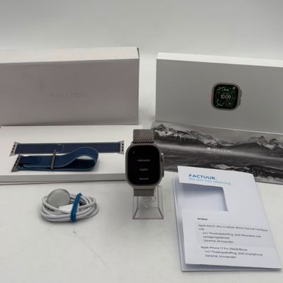 Apple Watch Ultra 3 Cellular 49mm Natural - Nieuwstaat + Bon