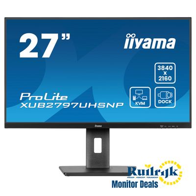 Iiyama XUB2797UHSNP 27 inch USB C 96W 4K Docking Monitor