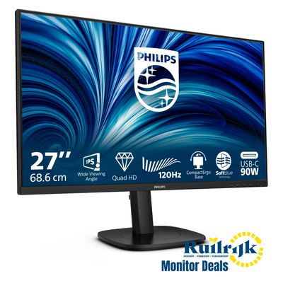Philips 27B2U3601 27 inch QHD 90W USB-C IPS kantoor Monitor