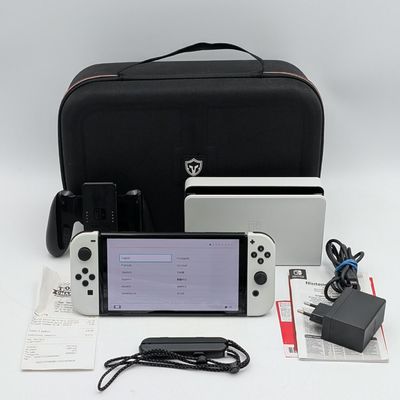 Nintendo Switch OLED complete set met case + Bon & Garantie