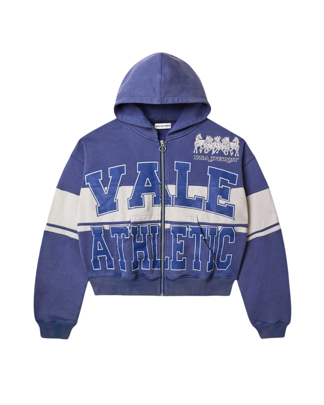 Vale Forever Navy Derby Zip Up Hoodie, Size: L