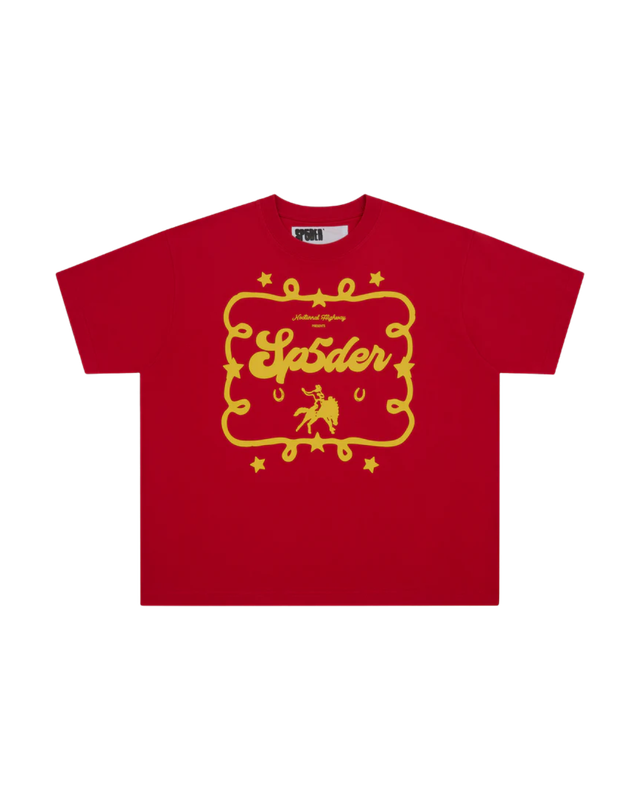 Sp5der Rodeo Poster Tee Red