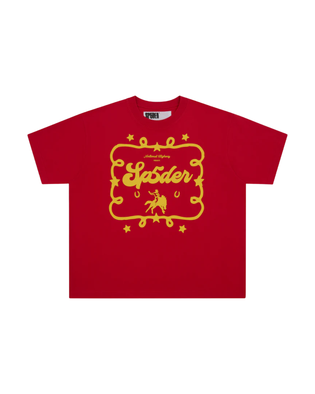 Sp5der Rodeo Poster Tee Red, Size: M