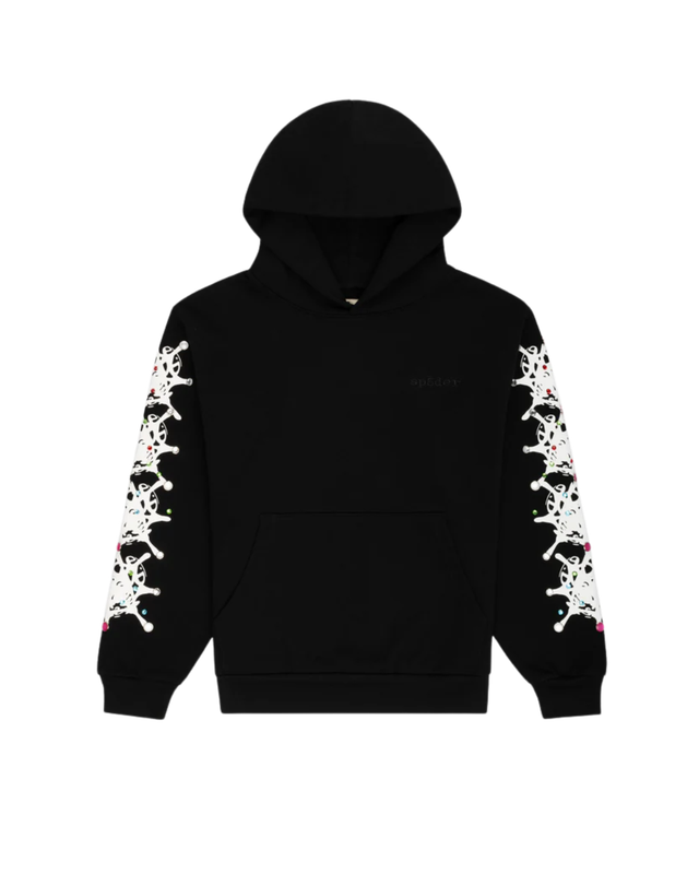 Sp5der Stone Hoodie Black