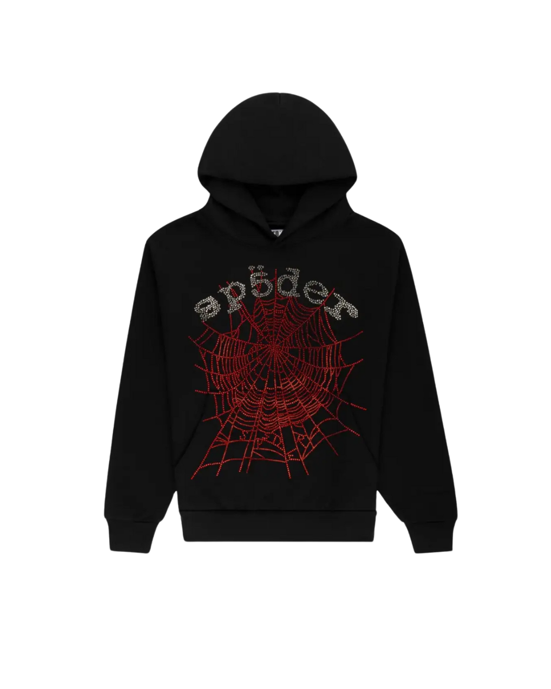 Sp5der Rhinestone OG Web V2 Hoodie, Size: M