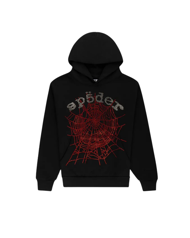 Sp5der Rhinestone OG Web V2 Hoodie