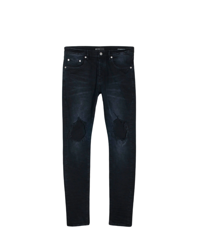 Purple Wash Blowout Black Skinny Jeans