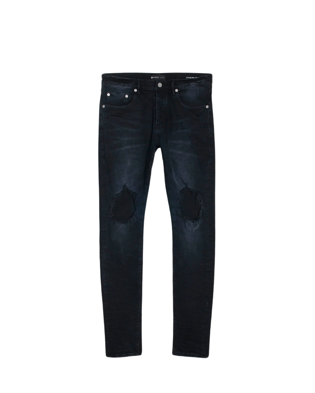 Purple Wash Blowout Black Skinny Jeans, Size: 30