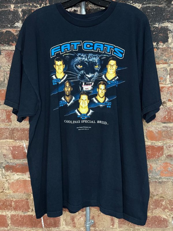 Carolina Panthers Fat Cats Offensive Line NFL Tee 2004 (vintage)