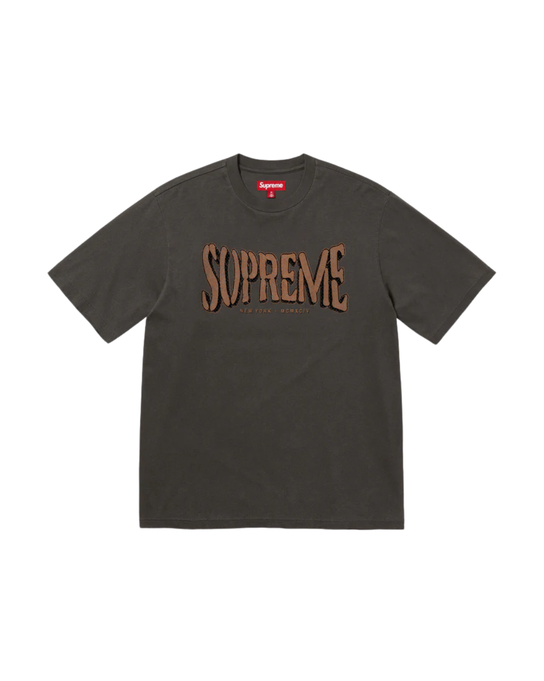 Supreme Flocked Washed S/S Top Black