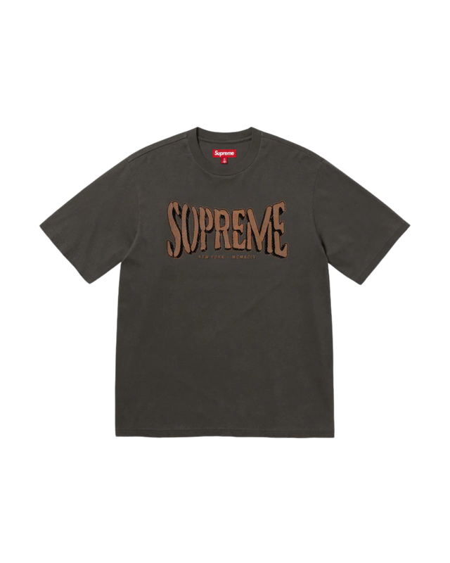 Supreme Flocked Washed S/S Top Black