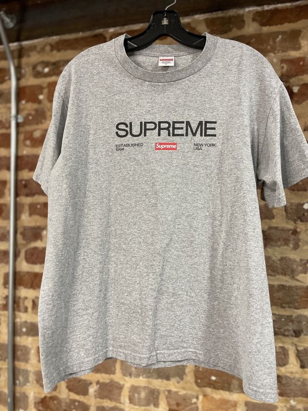 Preowned Supreme Est. 1994 Tee Grey