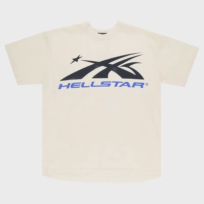 Hellstar Sport Logo Gel  tee (White/Blue)