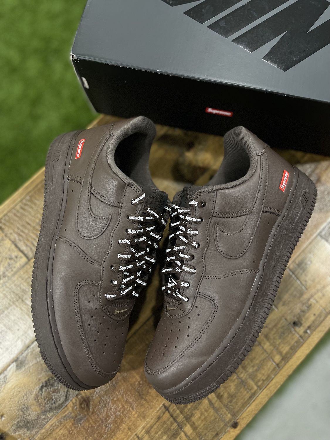 Preowned Nike Air Force 1 Low Supreme Baroque Brown