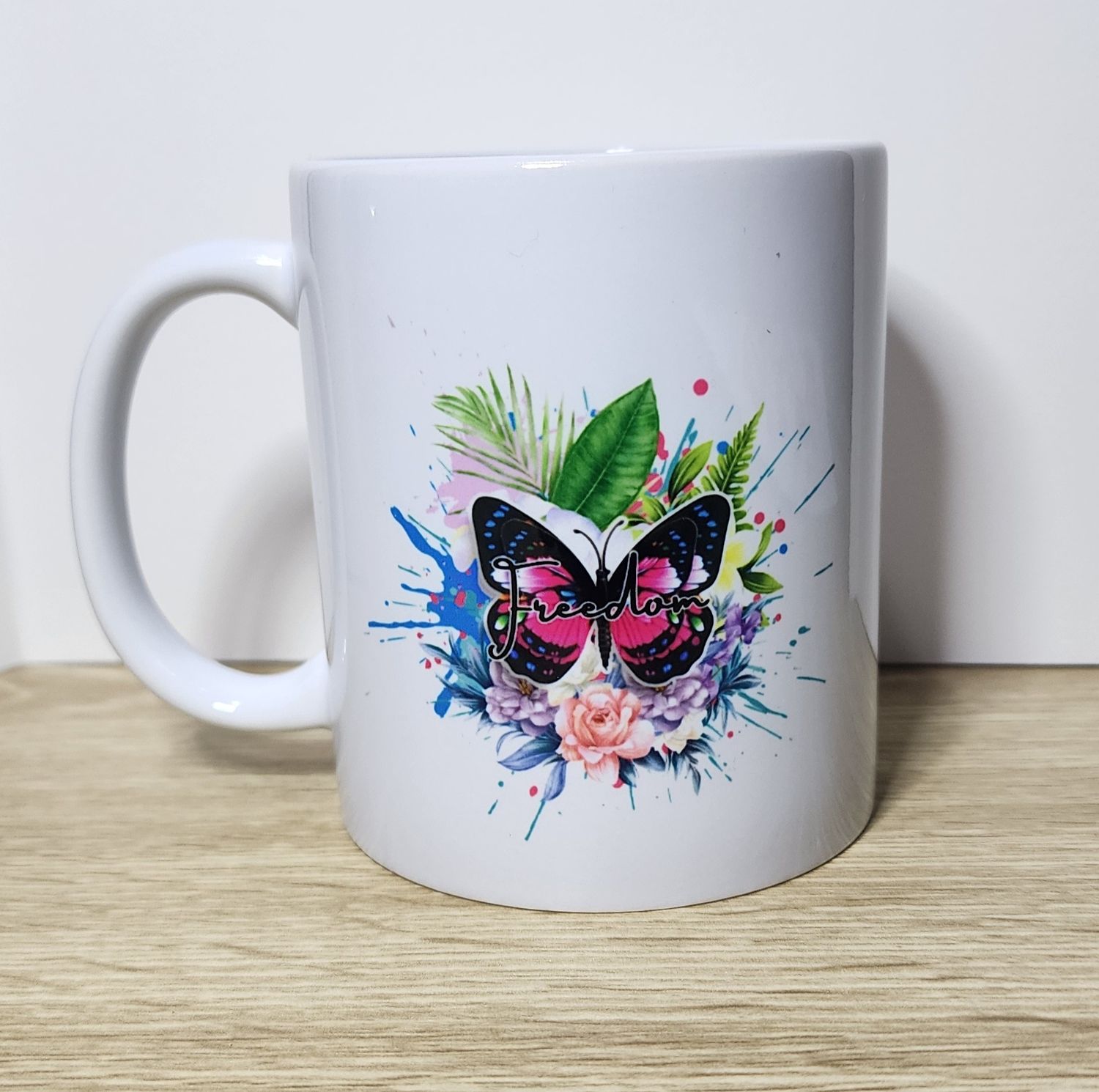 Butterfly Mug with name Freedom