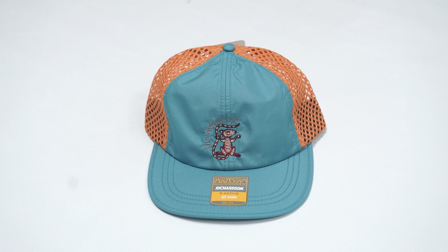 Desert Rat Teal/Orange Embroidered Cap