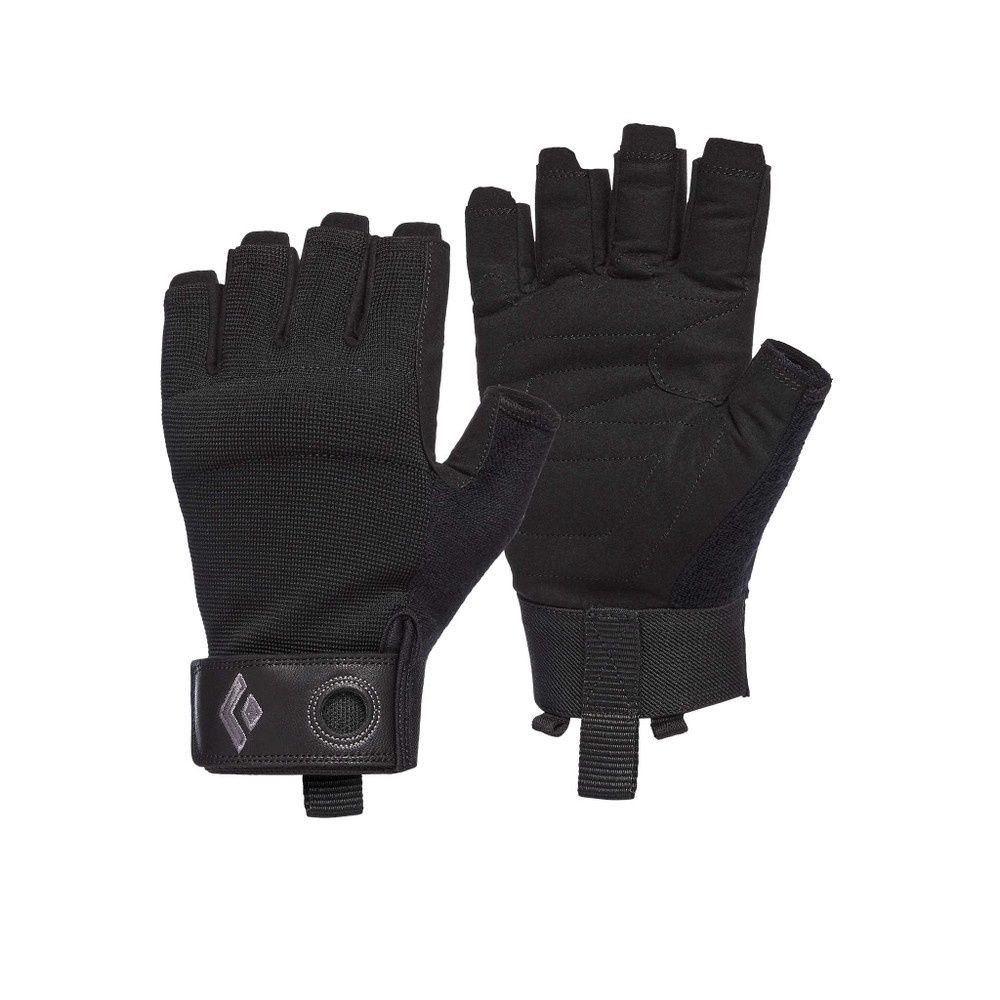 Crag Half-Finger Gloves, Color: Black, Size: Extra Small