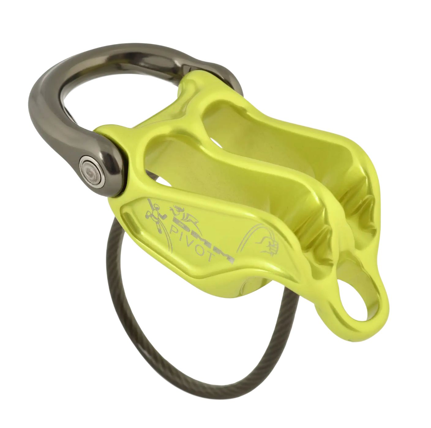 Pivot Belay Device, Color: Lime